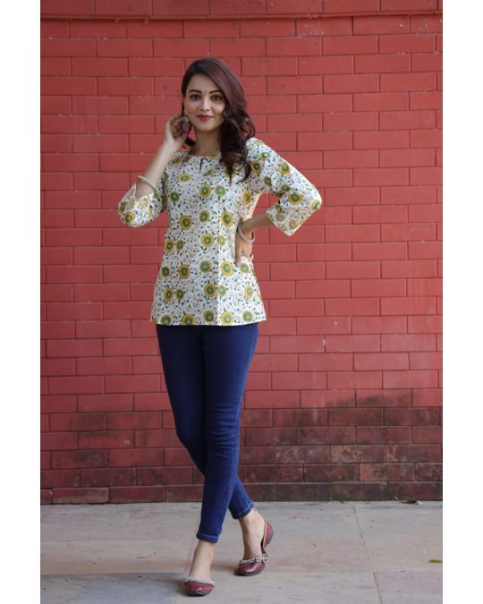 Handblock Printed Kurti