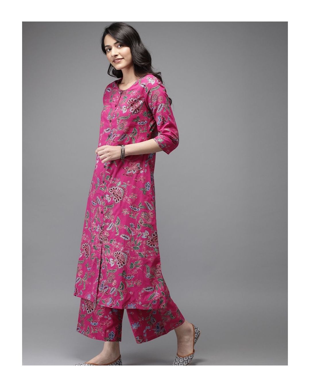 Floral Print Kurta Plazo Suit set