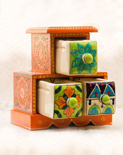 Rudhigat’s Blue Pottery Handcrafted Jewellery Boxes